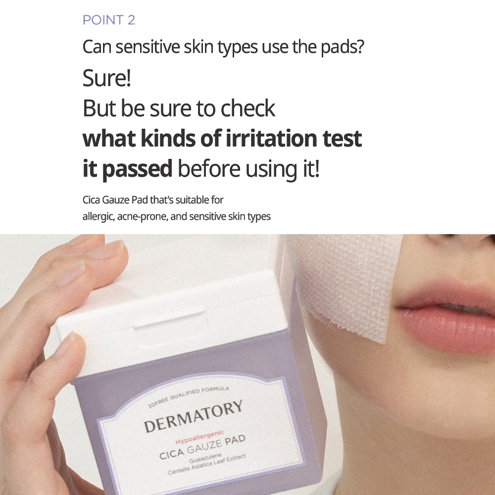 DERMATORY Hypoallergenic Cica Rescue Gauze Pad 80ea - DODOSKIN