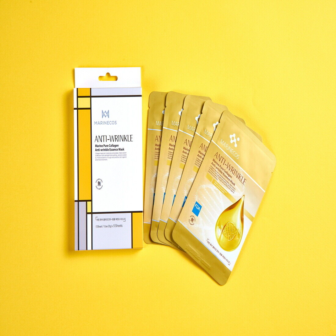 MARINECOS Marine Pure Collagen Essence Mask 25g*5ea - 4 Types - DODOSKIN