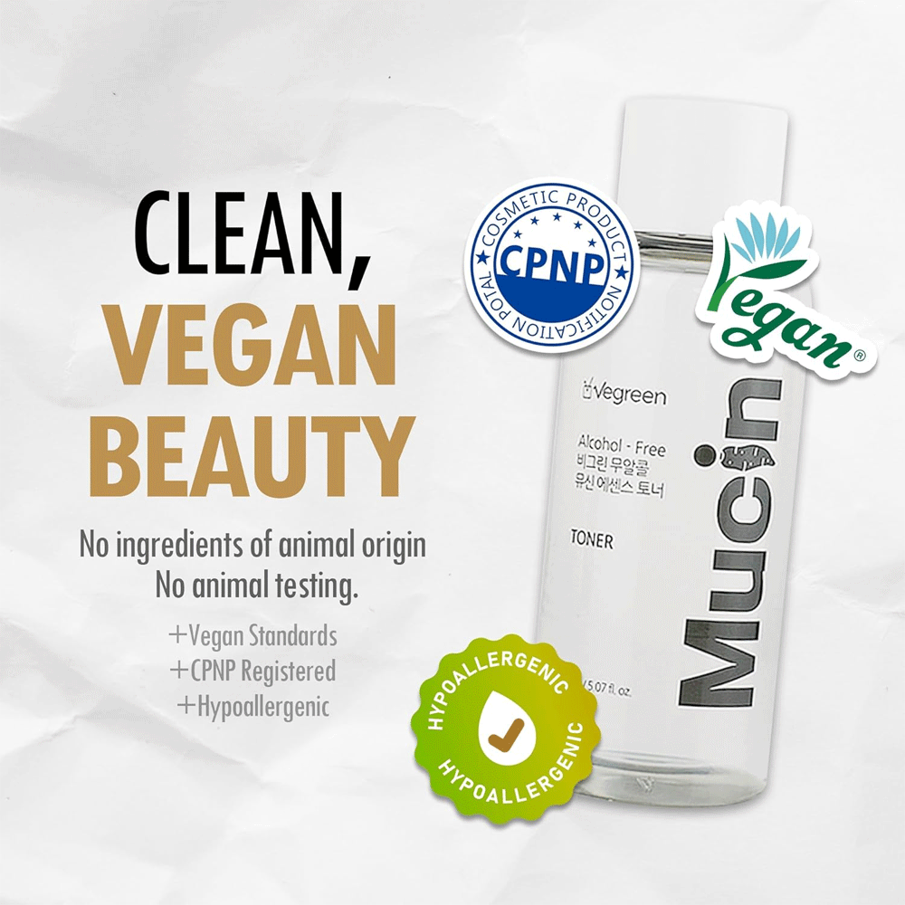 VEGREEN Alcohol-Free Nature Mucin Essence Toner 150ml - DODOSKIN