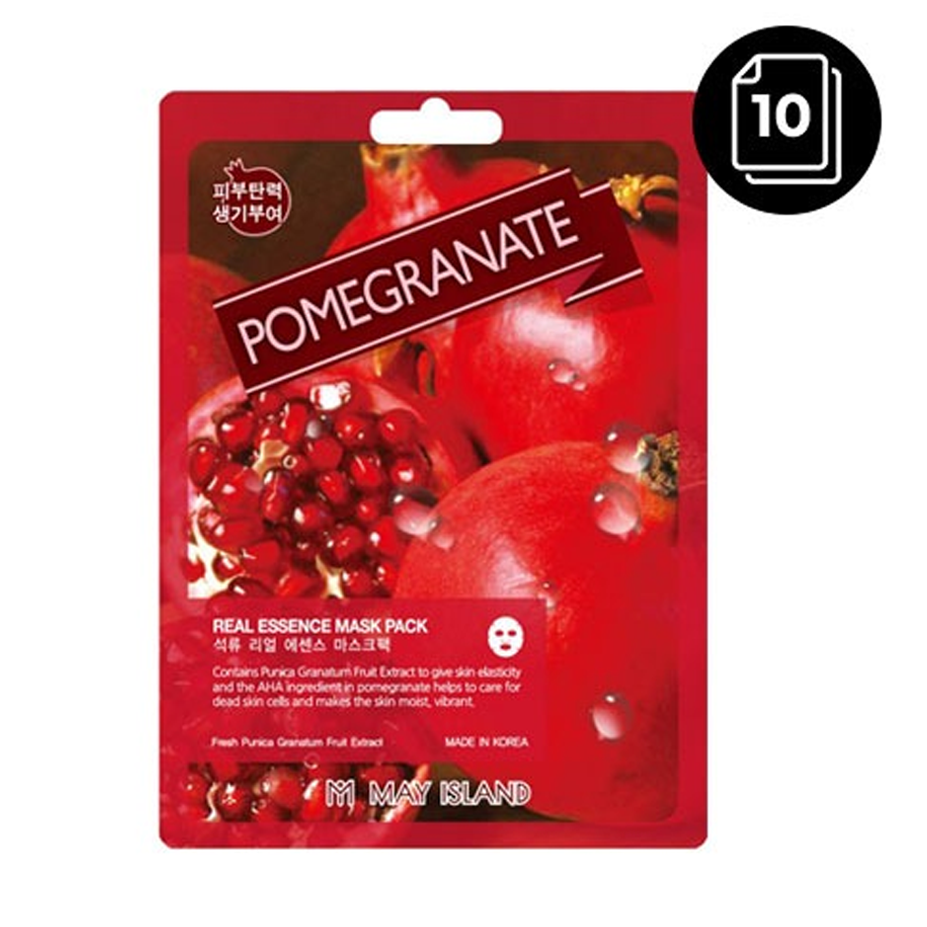 MAY ISLAND Pomegranate Real Essence Mask Pack 25ml * 10ea - DODOSKIN