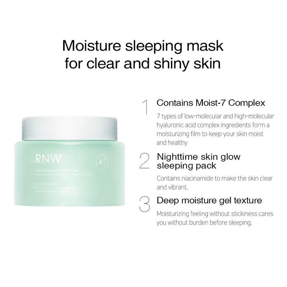 RNW DER. RENEW Deep Moisture Sleeping Mask 100ml - DODOSKIN