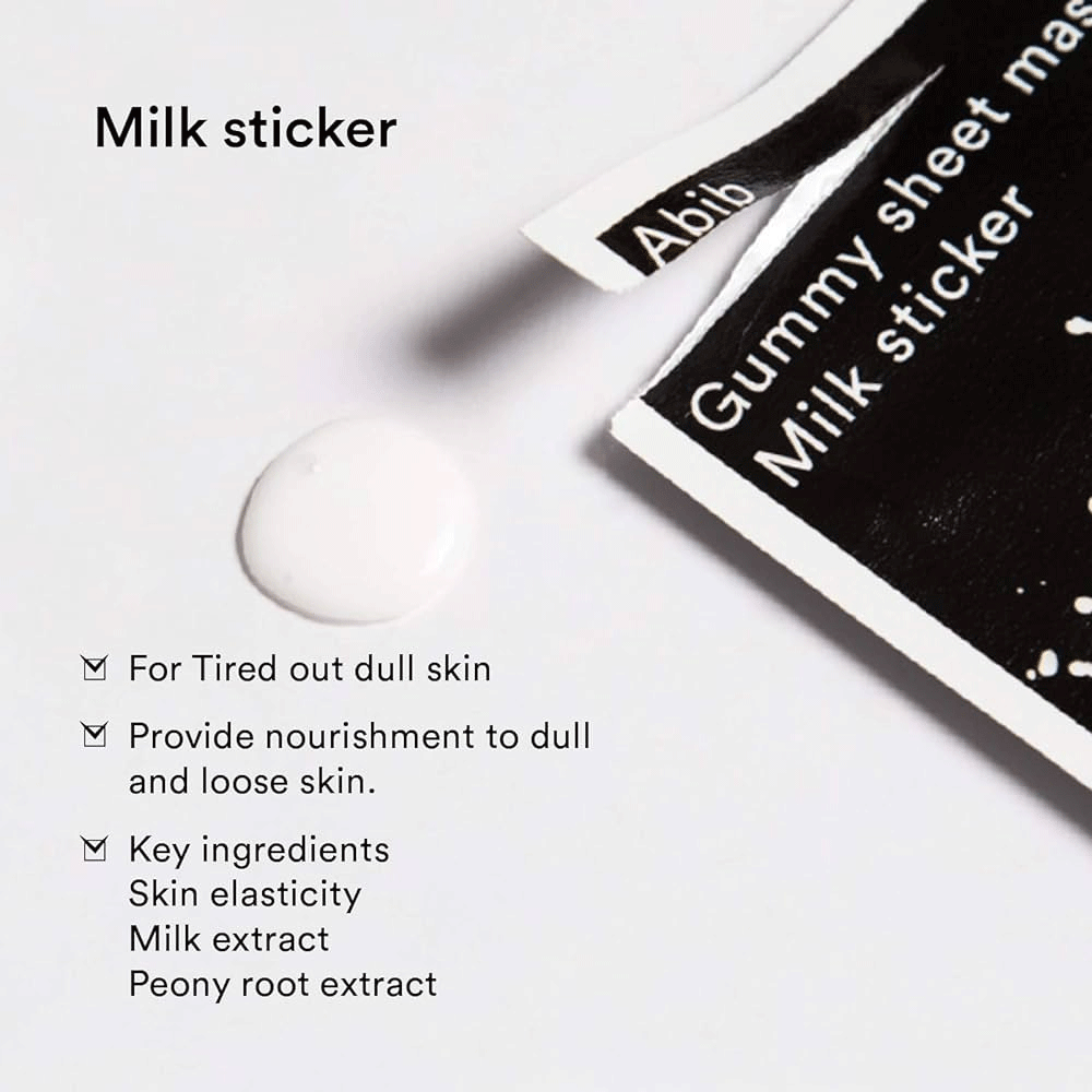 Abib Gummy Sheet Mask 5ea #Milk Sticker - DODOSKIN
