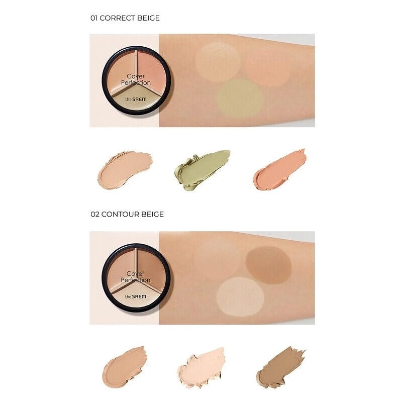 Buy Korean the SAEM Cover Perfection Triple Pot Concealer Online