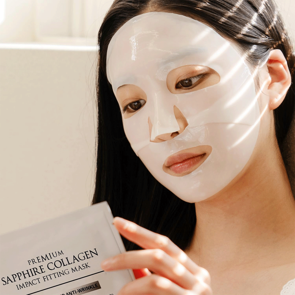 (NEWA) WellDerma Premium Sapphire Collagen Impact Fitting Mask 25g *4 pcs - DODOSKIN