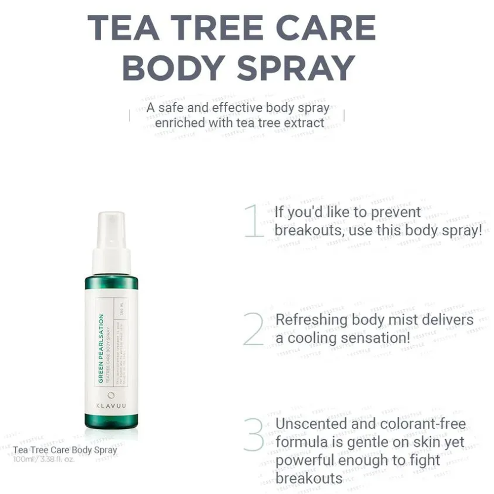 KLAVUU Green Pearlsation Tea Tree Care Body Spray 100ml - DODOSKIN