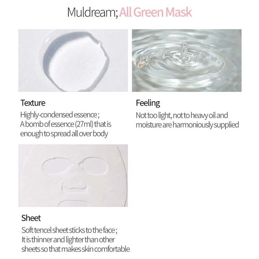 (NEWA) Muldream All Green Mild Mask 27ml *10 pcs - DODOSKIN