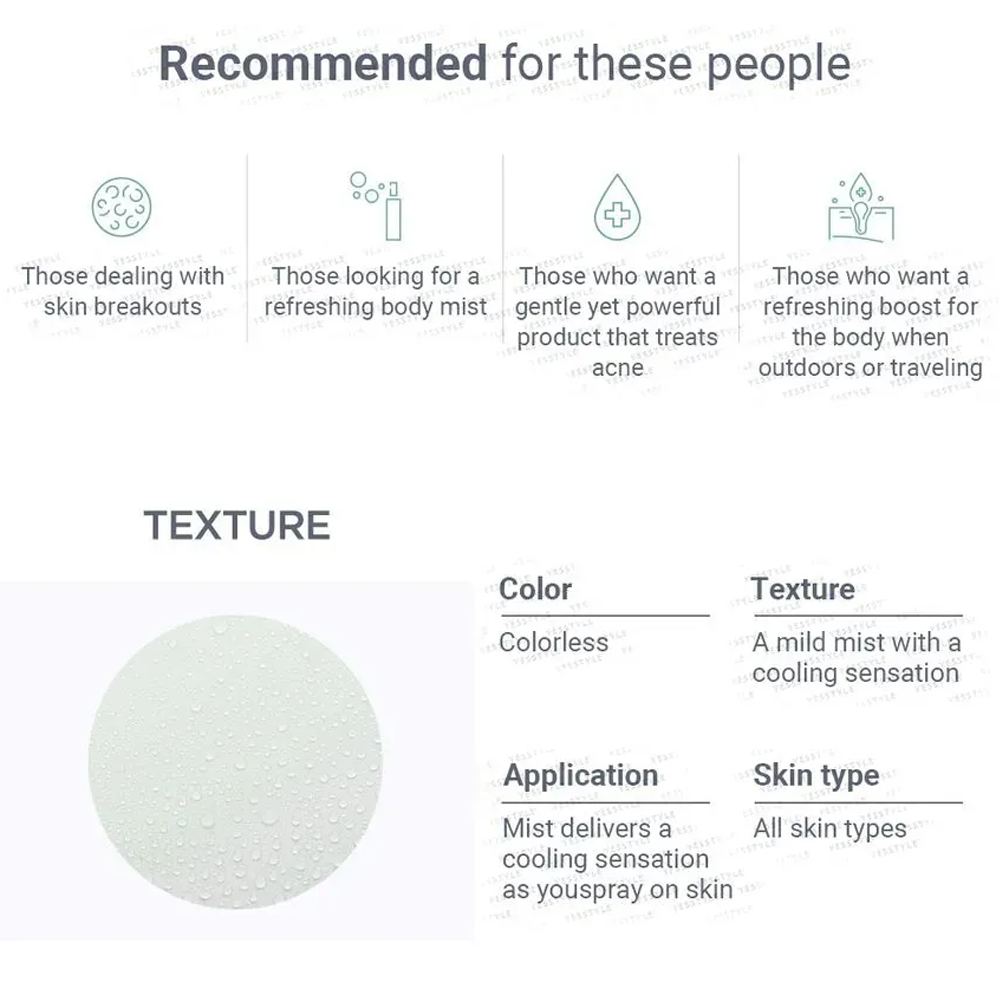 KLAVUU Green Pearlsation Tea Tree Care Body Spray 100ml - DODOSKIN