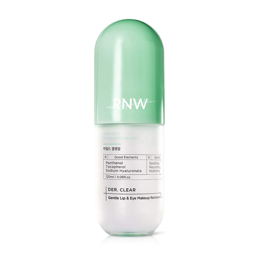RNW DER. CLEAR Gentle Lip & Eye Makeup Remover 120ml - DODOSKIN