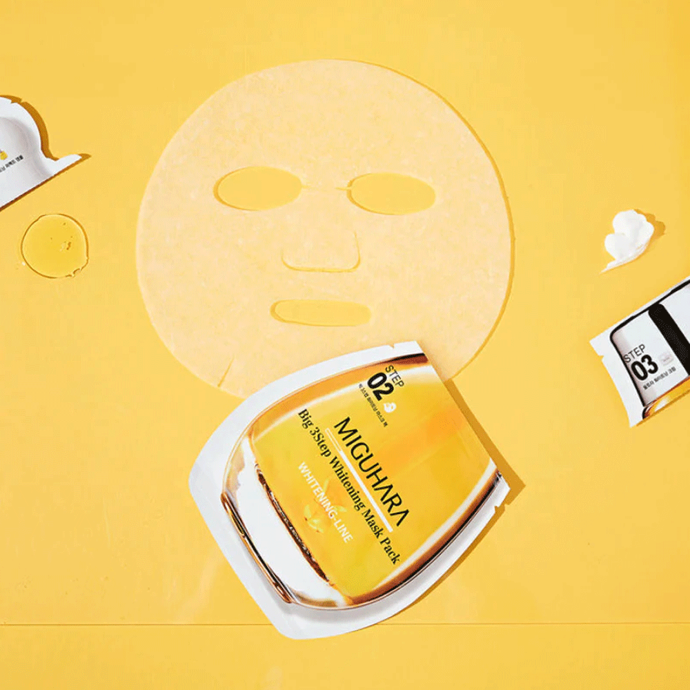 MIGUHARA Big 3 Step Whitening Mask Pack Origin * 10ea - DODOSKIN