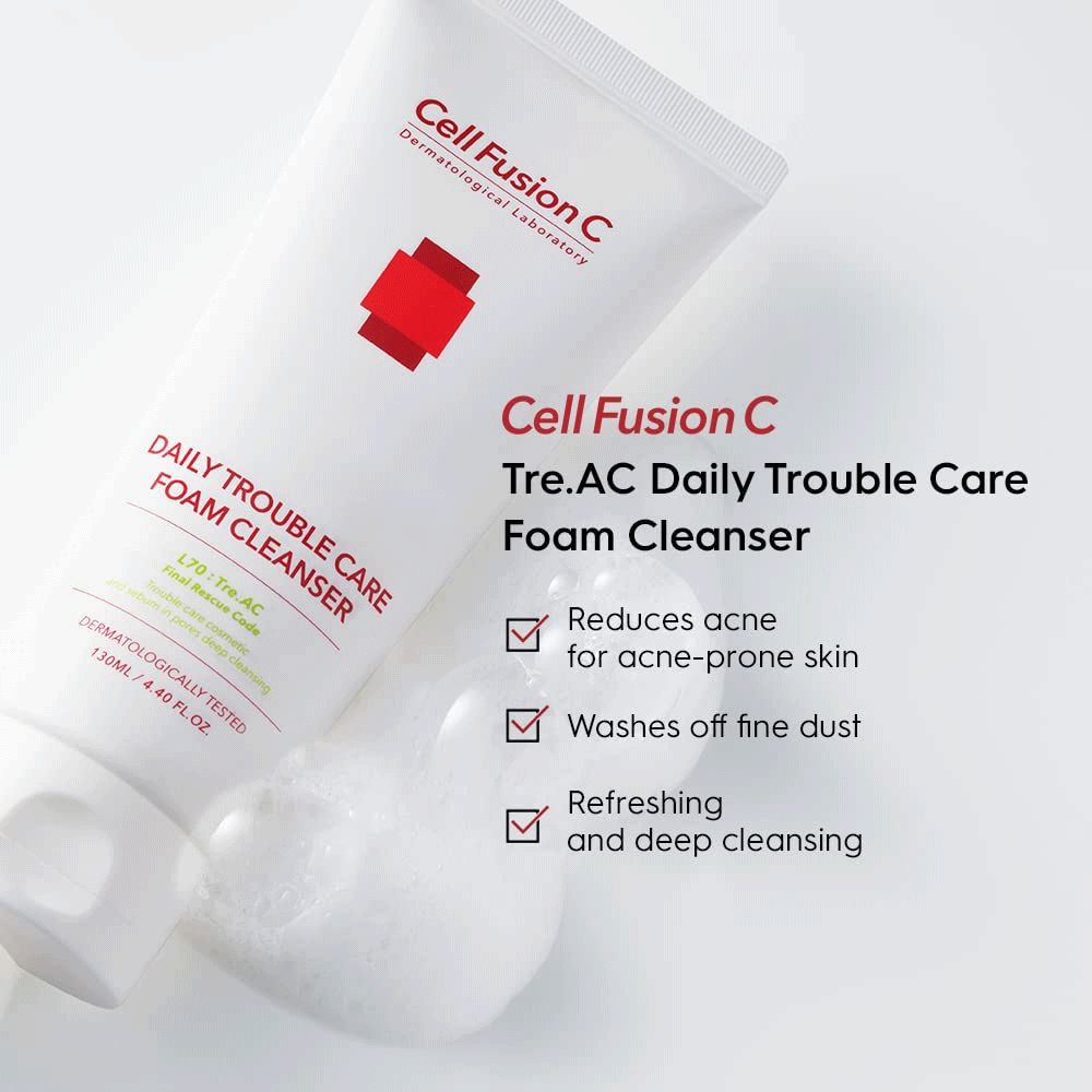 Cell Fusion C TRE.AC Daily Trouble Care Foam Cleanser 130ml - DODOSKIN
