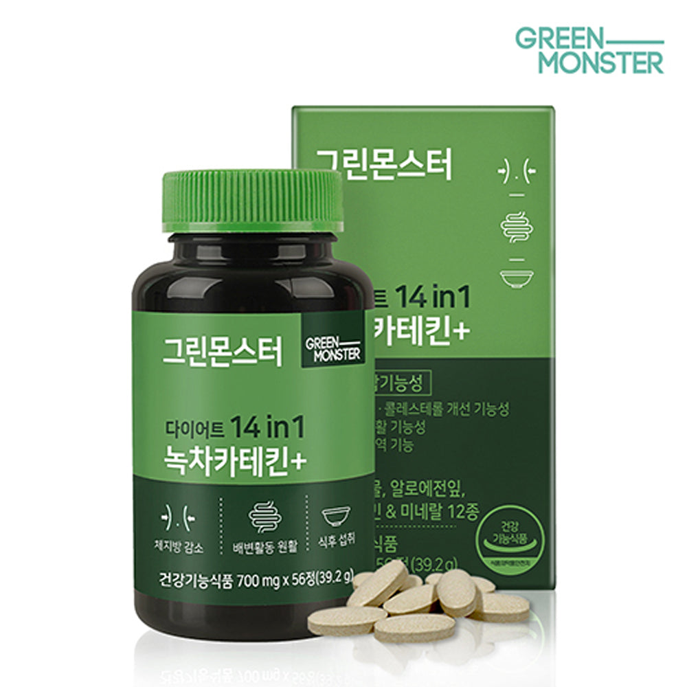 GREEN MONSTER Green Tea Catechin+ 14in1 (700mg*56ea) - DODOSKIN