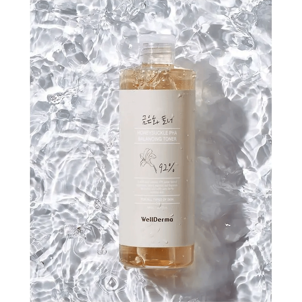 (NEWA) WellDerma Honeysuckle PHA Balancing Toner 500ml - DODOSKIN