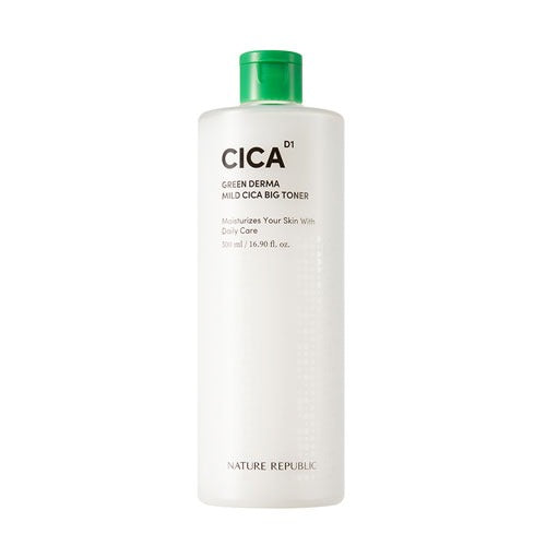 [Nature Republic] Green Derma Mild Cica Big Toner 500ml - Dodoskin