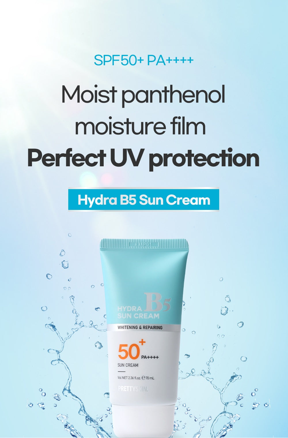 Pretty skin Hydra B5 Sun Cream 70ml - DODOSKIN