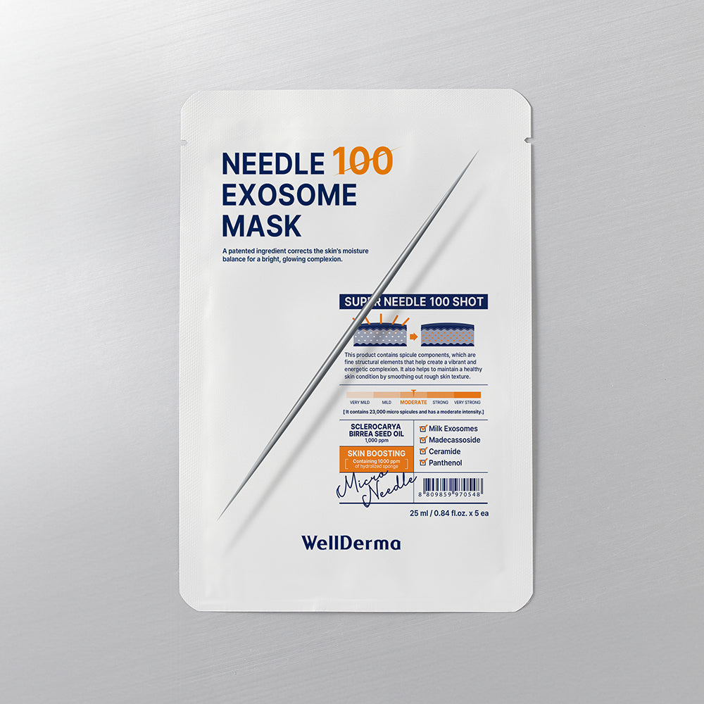 Wellderma Needle Exosome Mask Pack 100 5 Sheets