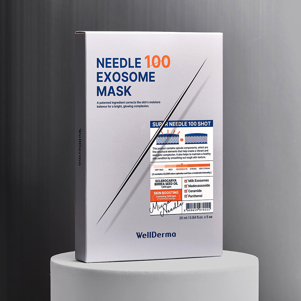 Wellderma Needle Exosome Mask Pack 100 5 Sheets
