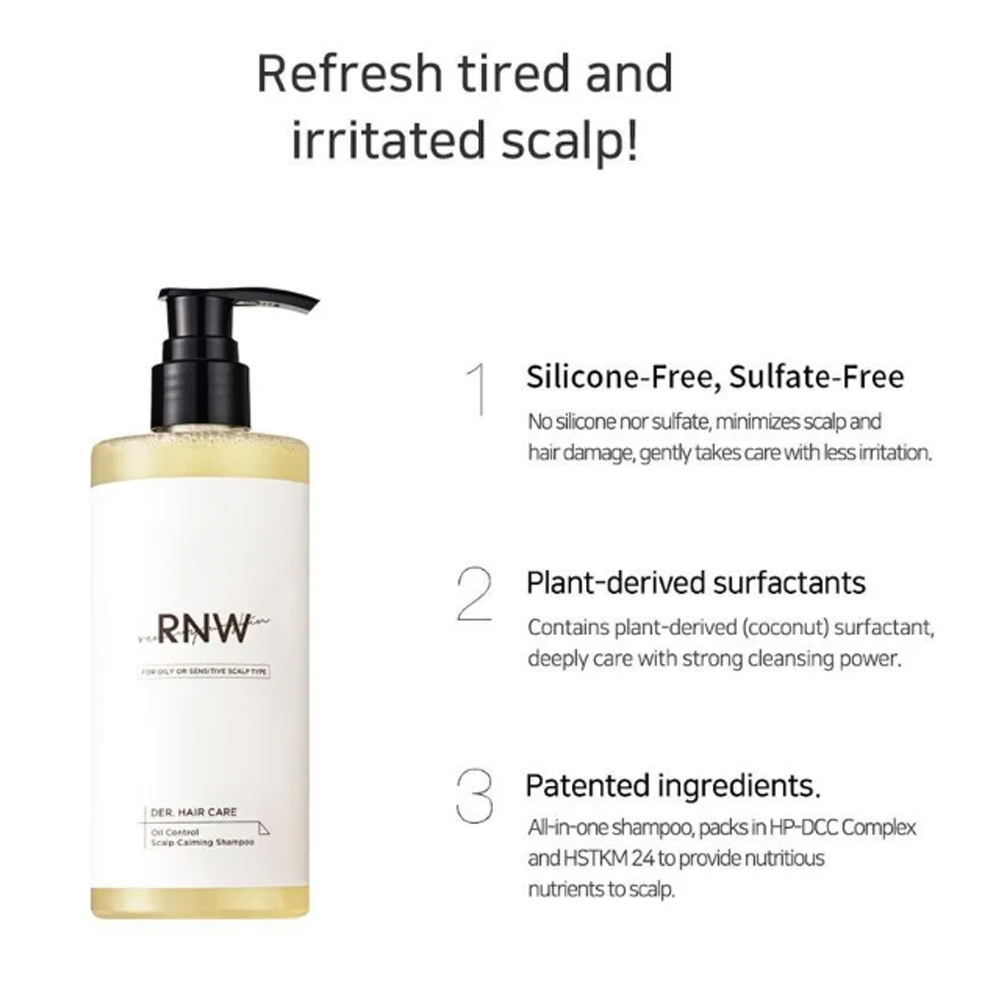 RNW DER. HAIR CARE Oil Control Scalp Calming Shampoo 300ml - DODOSKIN