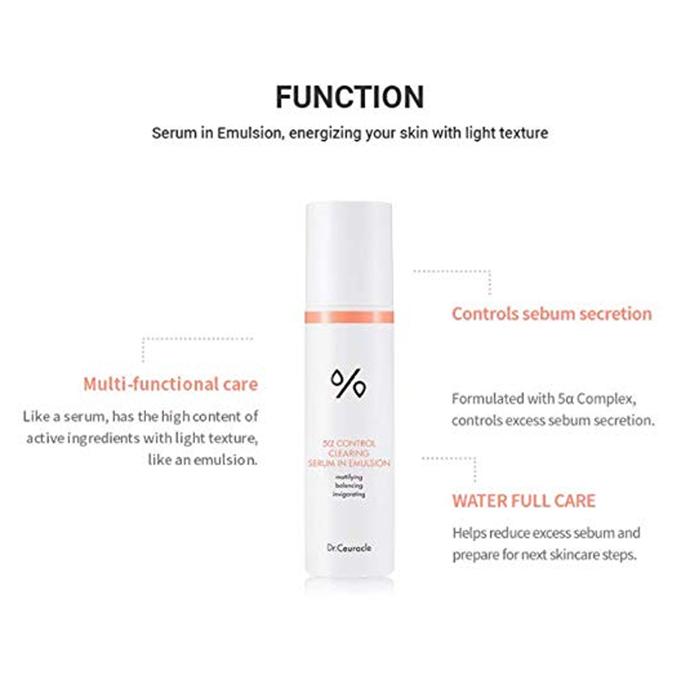 Dr.Ceuracle 5α Control Clearing Serum In Emulsion 100ml - DODOSKIN