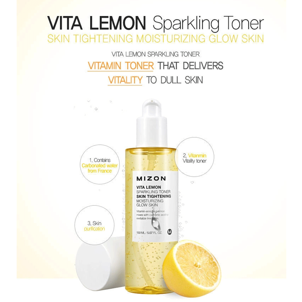 MIZON Vita Lemon Sparkling Toner 150ml - DODOSKIN