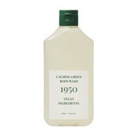 Calming green body wash from 1950 Jeju, 300ml bottle, designed for a soothing and refreshing bathing experience.
