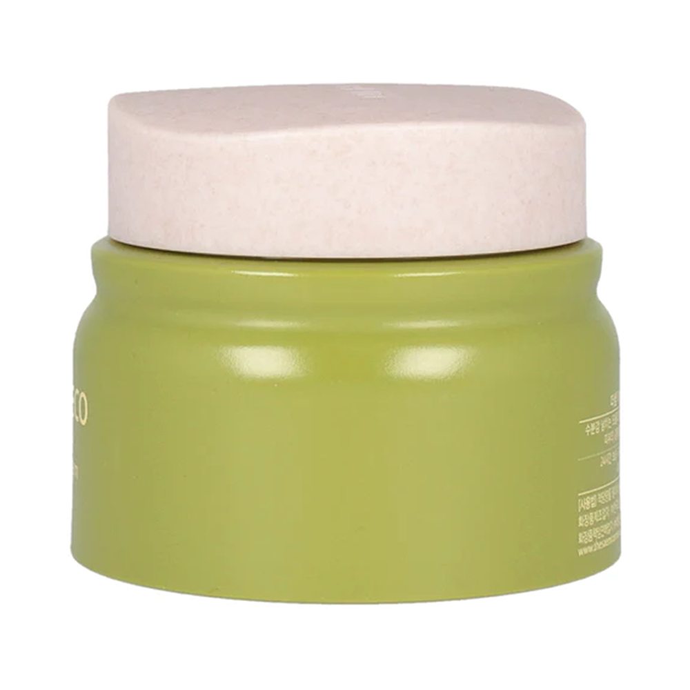 Image of the SAEM Urban Eco Harakeke Cream in a 50ml jar. This nourishing cream is formulated with harakeke extract to hydrate and soothe the skin, enhancing its natural barrier. The packaging is sleek and modern, featuring the brand name and product details.