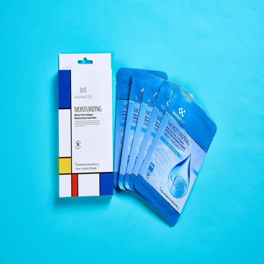 MARINECOS Marine Pure Collagen Essence Mask 25G*5ea - 4 tipos