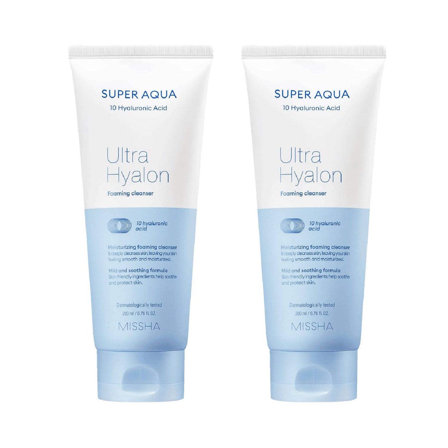1+1 MISSHA Super Aqua Ultra Hyalron Foaming Cleanser 200ml
