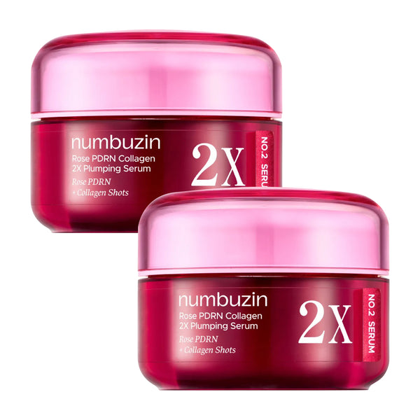 1+1 numbuzin No. 2 2X Rose PDRN Collagen Plumping Serum 30ml