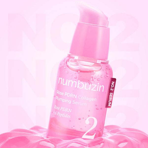 1+1 numbuzin No. 2 Rose PDRN Collagen Plumping Serum 30ml