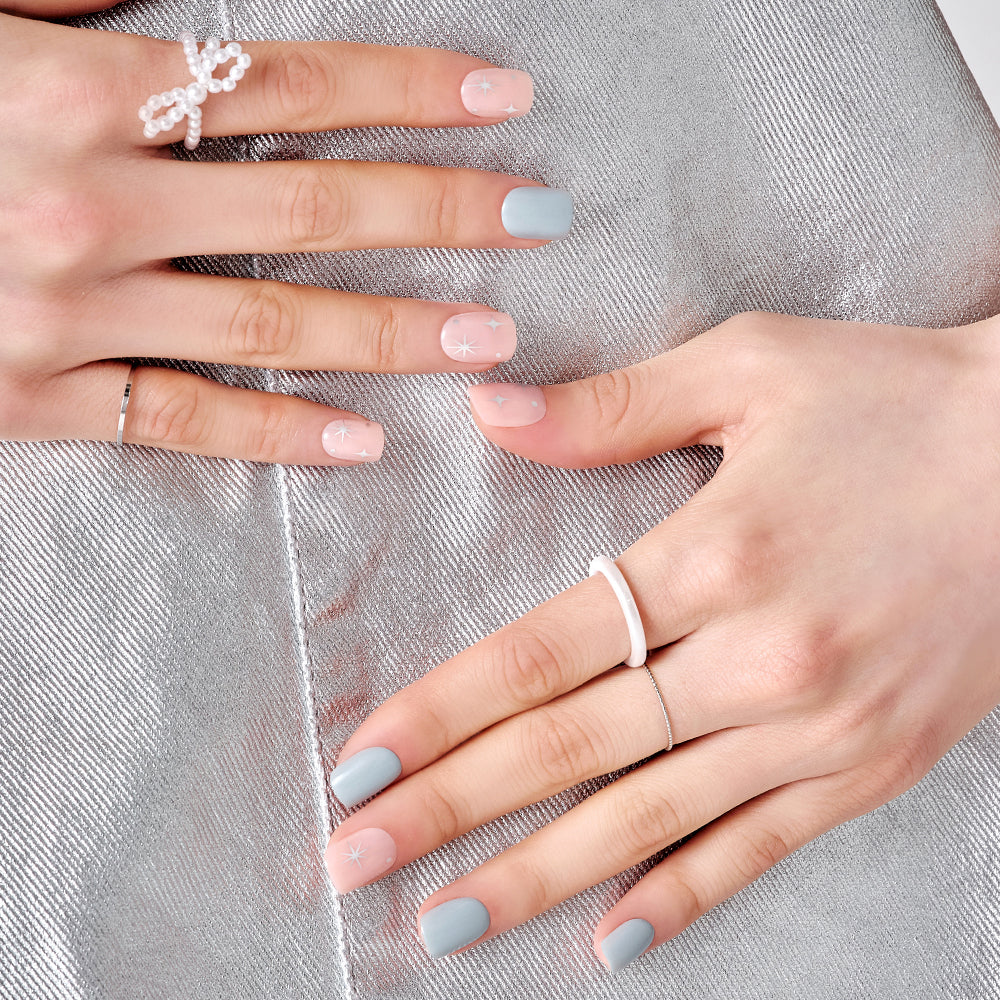 MUZMAK Nail Tips 36pcs #Milky Way(Short Square)