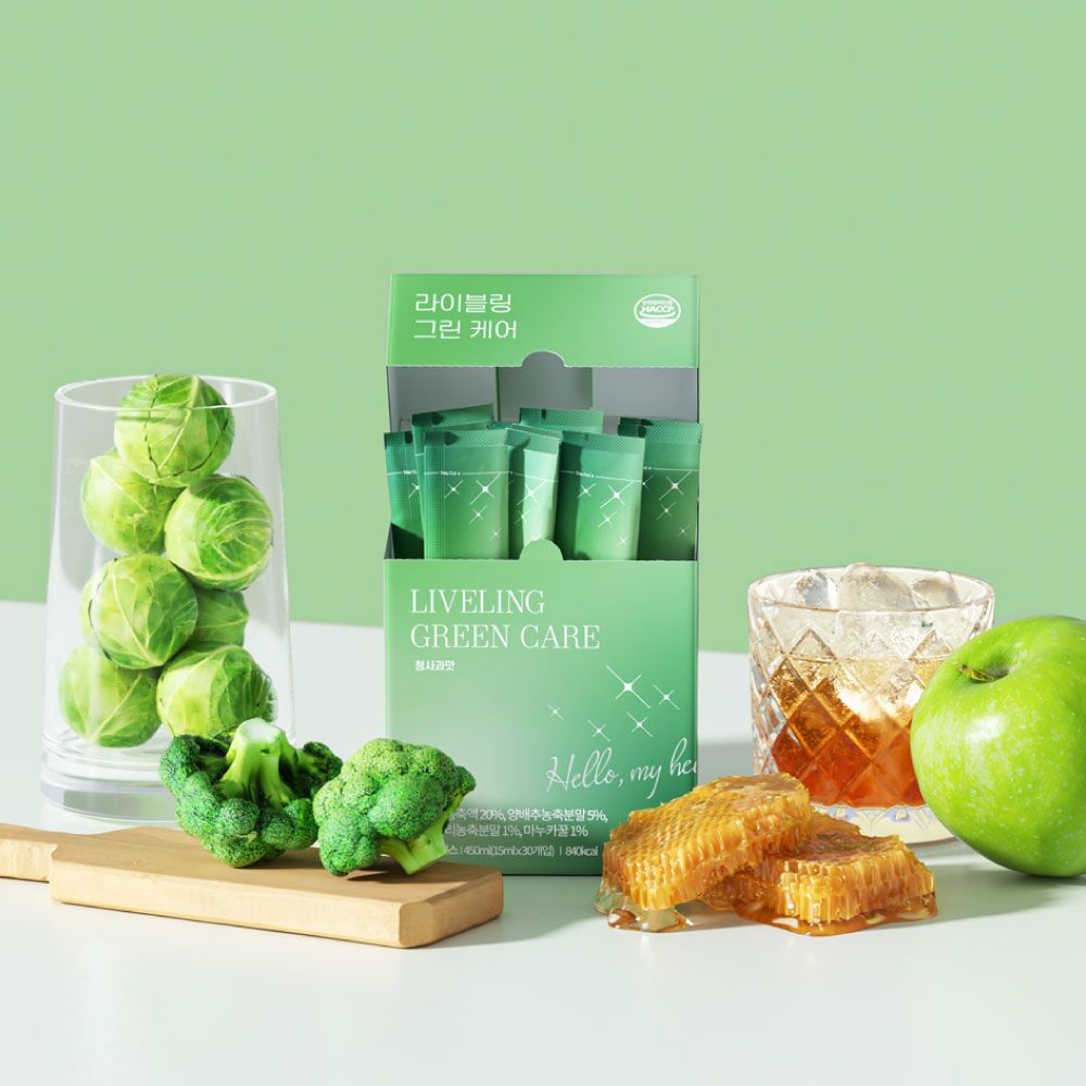 FULLight Liveling Green Care 1Box (15ml x 30ea) - Green Apple Flavor - DODOSKIN