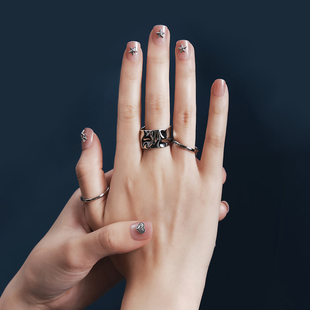 MUZMAK Nail Tips 36pcs #Angel Punk(Short Square)