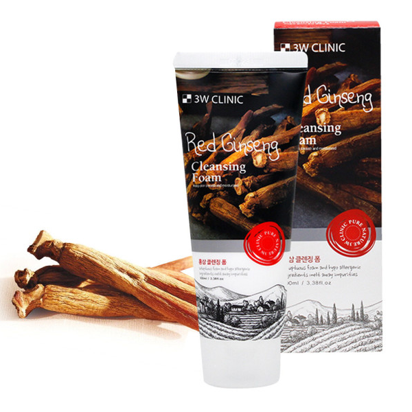 3W CLINIC Red Ginseng Cleansing Foam 100ml