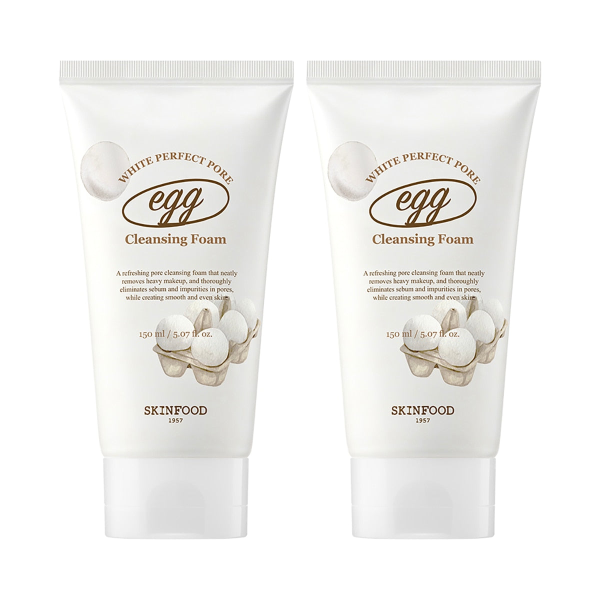 Skinfood Egg White Perfect Pore Cleansing Foam 150ml x 2ea
