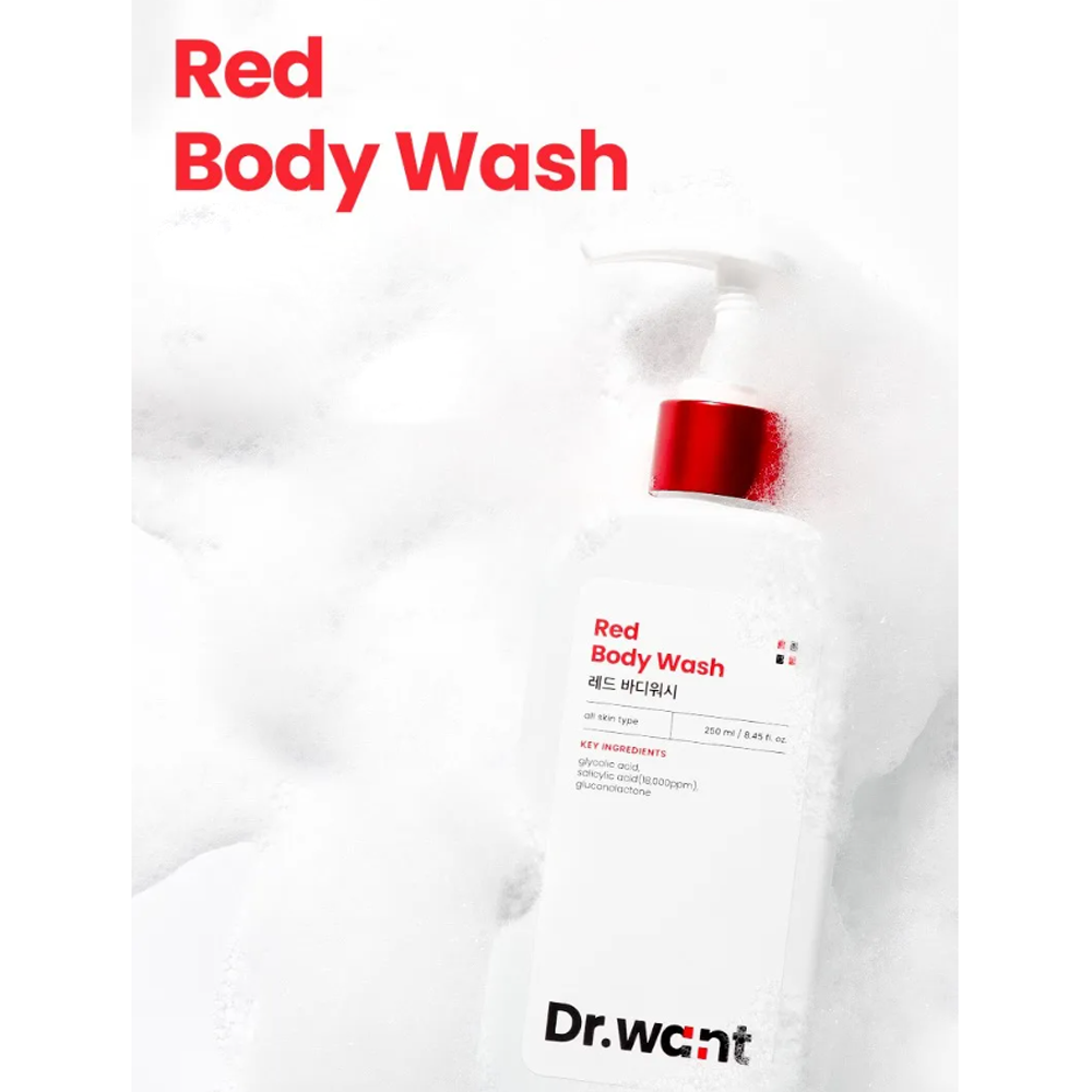 Dr.want Red Body Wash 250ml - DODOSKIN