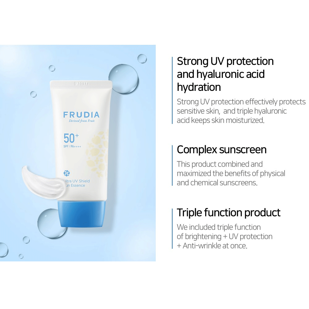 FRUDIA Ultra UV Shield Sun Essence SPF50+ PA++++ 50g - DODOSKIN