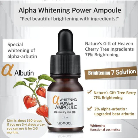 Sidmool Alpha Whitening Power Ampoule 12ml - DODOSKIN