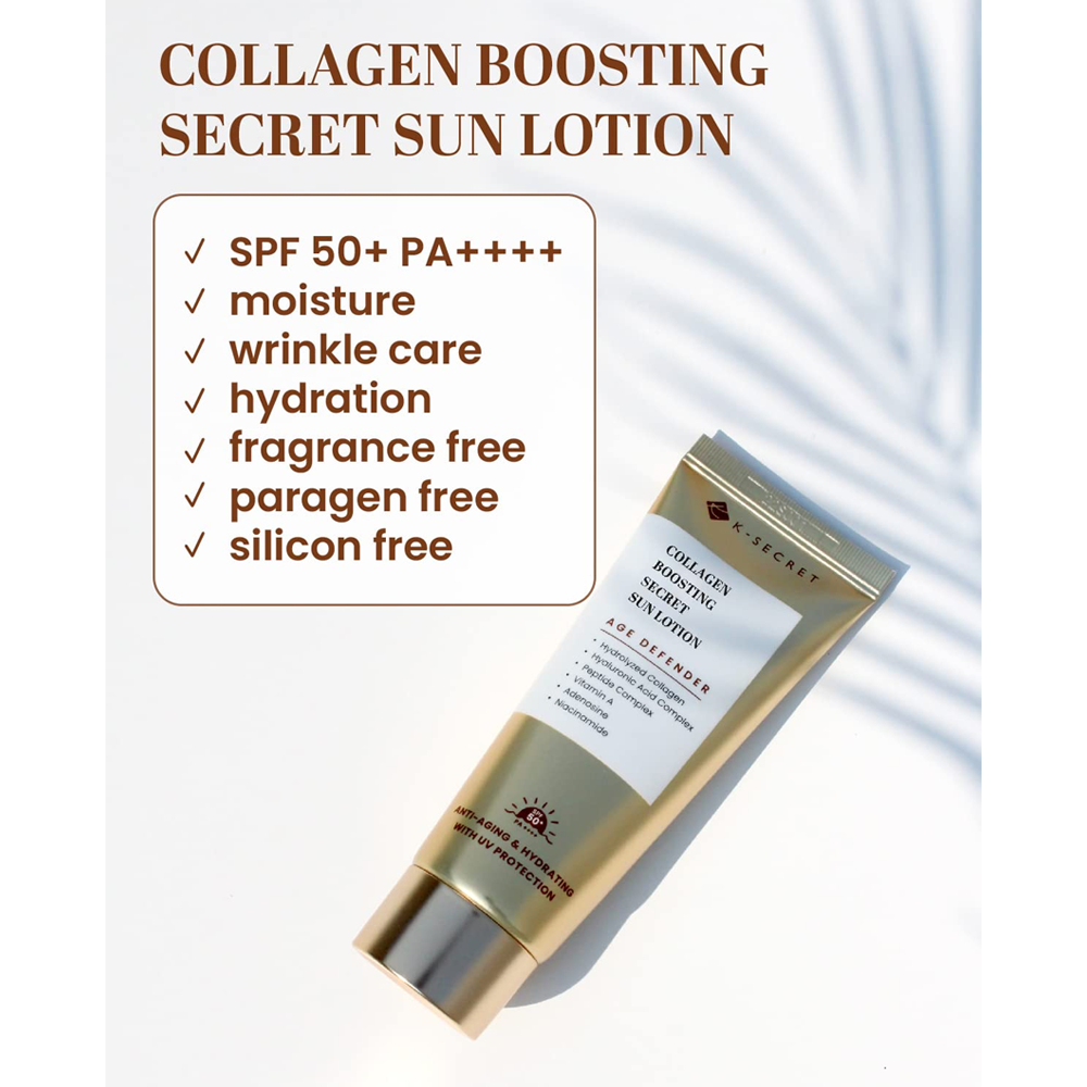 K-SECRET Collagen Boosting Secret Sun Lotion SPF 50+ PA++++ 60ml - DODOSKIN