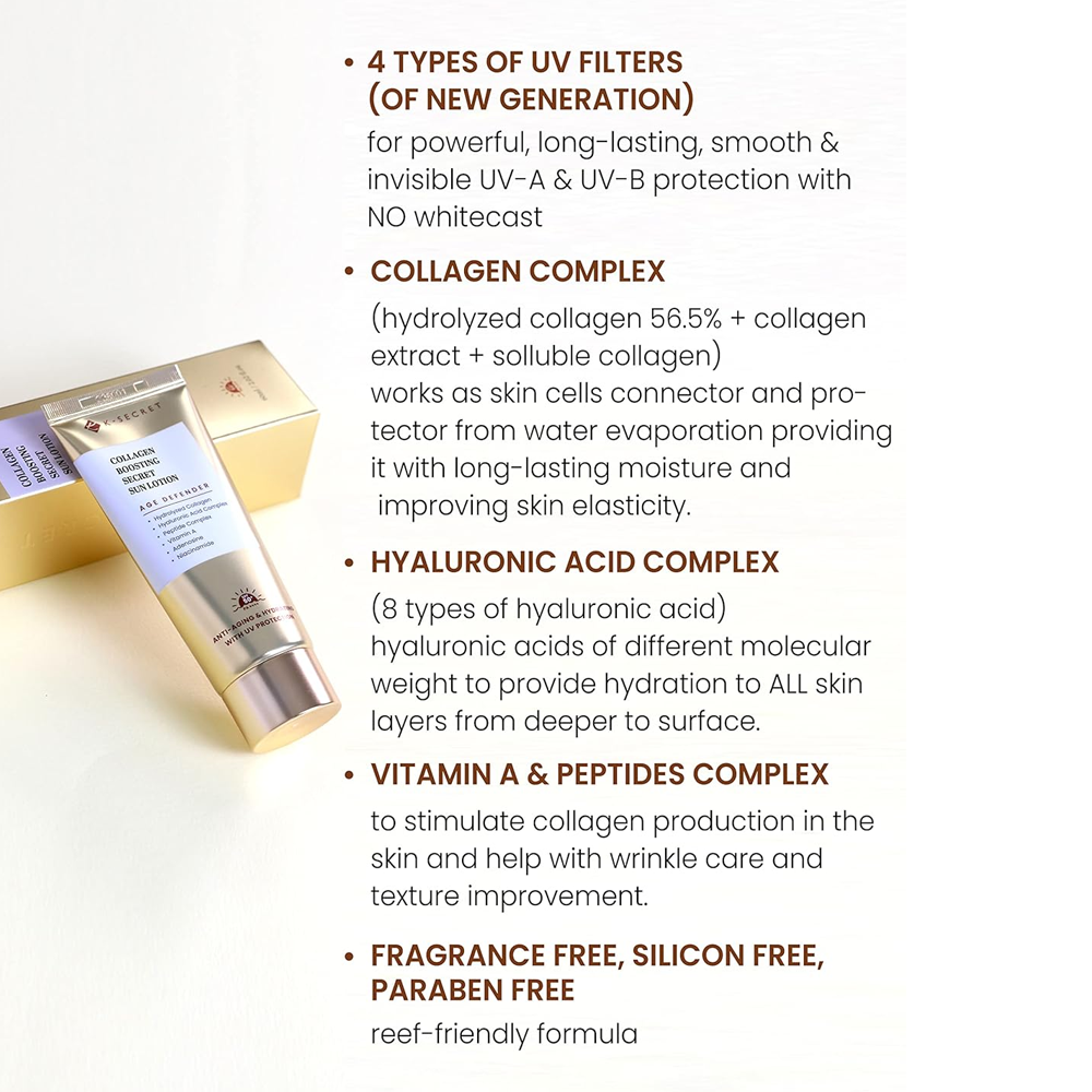 K-SECRET Collagen Boosting Secret Sun Lotion SPF 50+ PA++++ 60ml - DODOSKIN