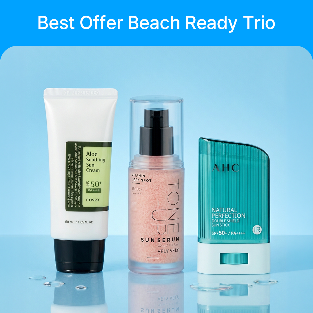 [Best Offer] Beach Ready Trio (COSRX + AHC + VELY VELY)