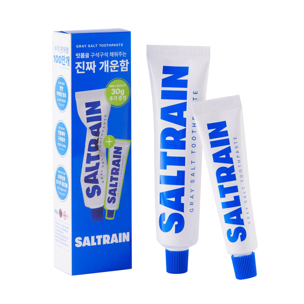 SALTRAIN Gray Salt Toothpaste And Clean Breathe 100g+30g | DODO SKIN ...