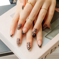 MUZMAK Nail Tips 36pcs #Awesome Zebra(Coffin)