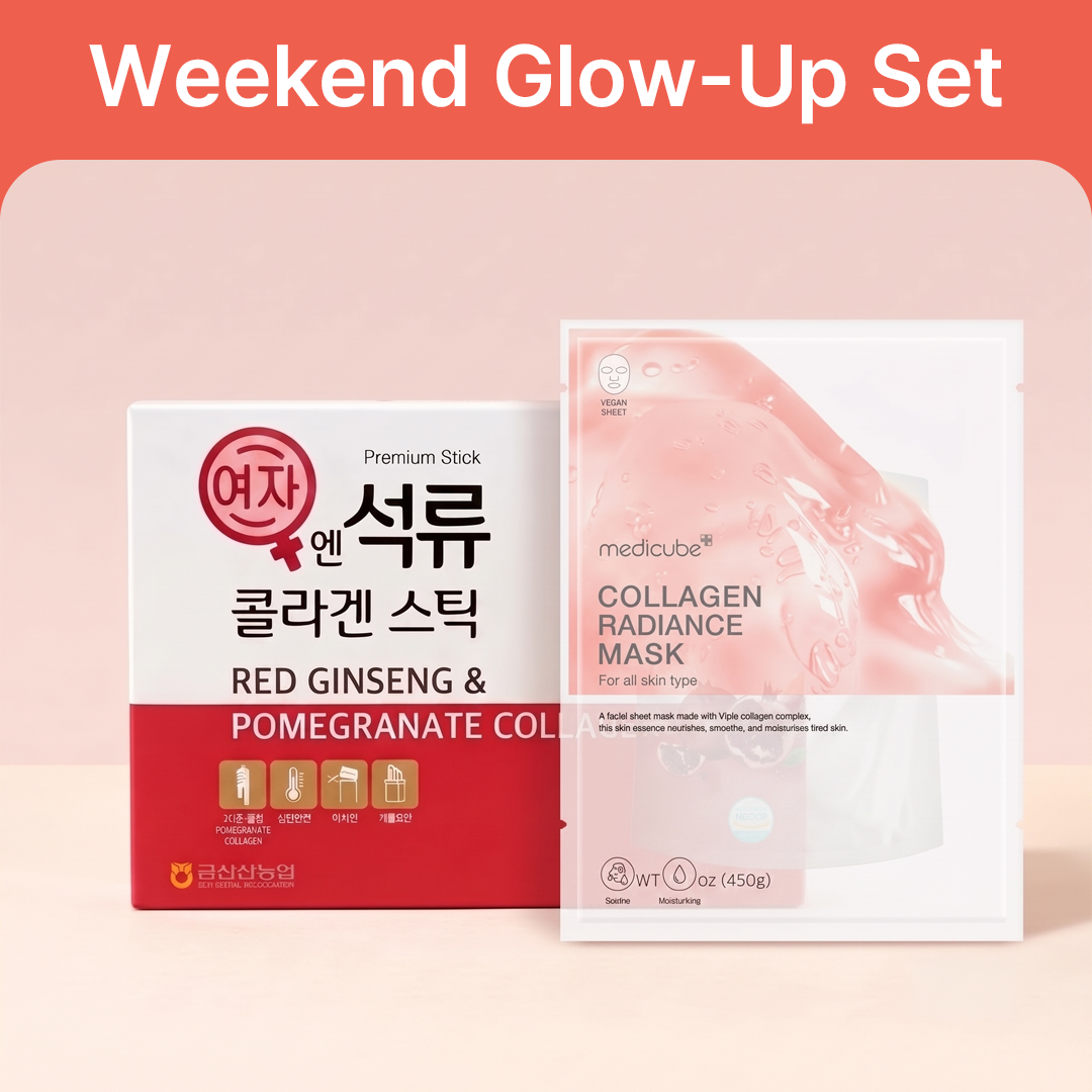 [The Weekend Glow-Up Set] SAMJIWON Pomegranate Collagen Jelly (5 Pack) & medicube Collagen Lifting Mask 5ea
