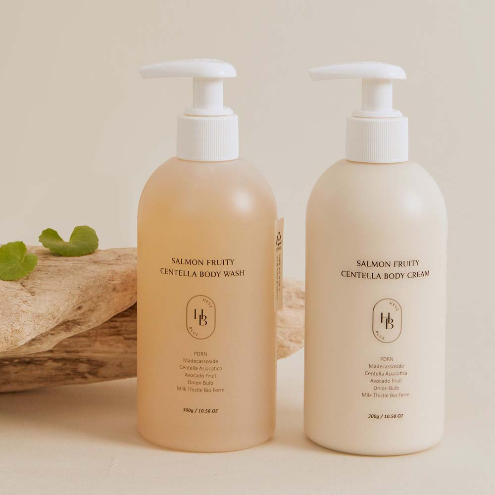 HEVE BLUE Salmon Fruity Centella Body SET