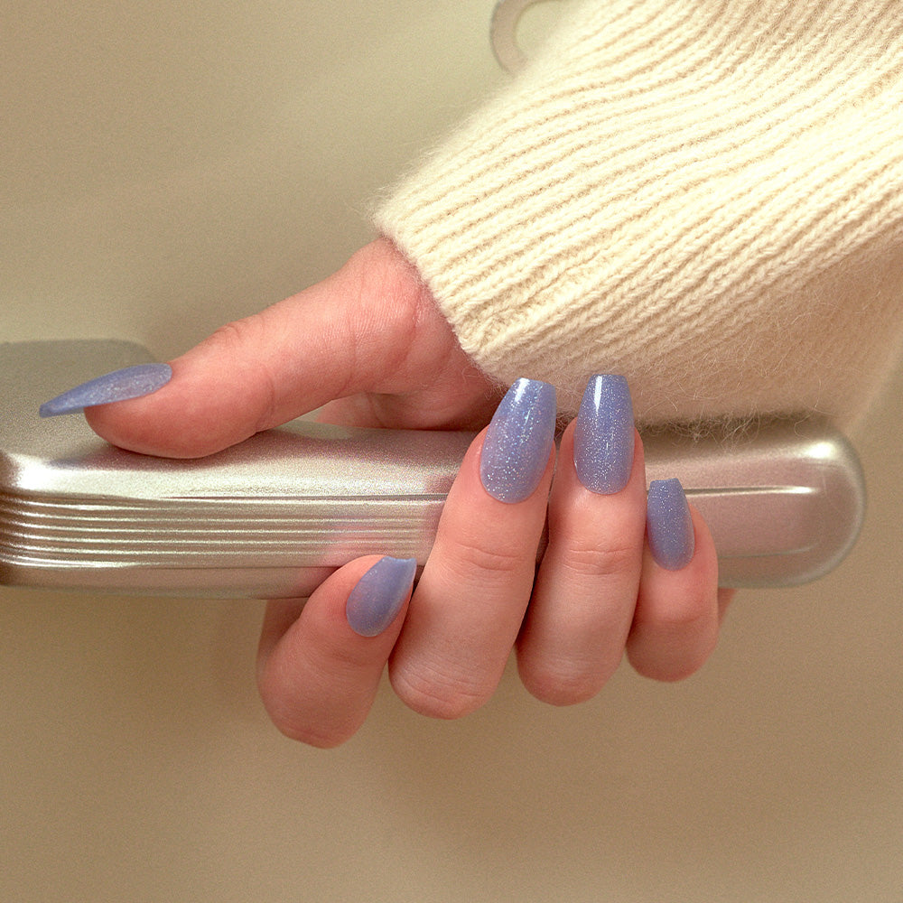 MUZMAK Nail Tips 36pcs #Blue Lemonade(Coffin)