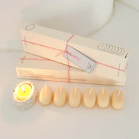 HONEY FLAMINGO 5735 Candle & Holder Gift Set Oatmeal Stone Version