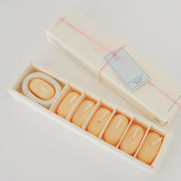 HONEY FLAMINGO 5735 Candle & Holder Gift Set Oatmeal Stone Version