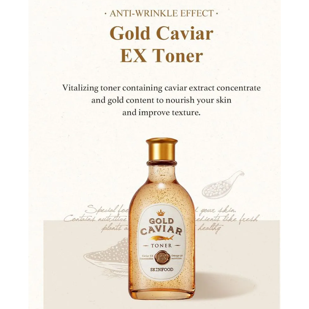 SKINFOOD Gold Caviar EX Toner 145ml - DODOSKIN