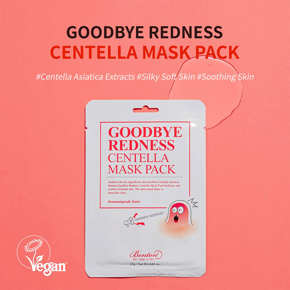 Benton *Renewal* Goodbye Redness Centella Cica Mask Pack (10ea) - DODOSKIN