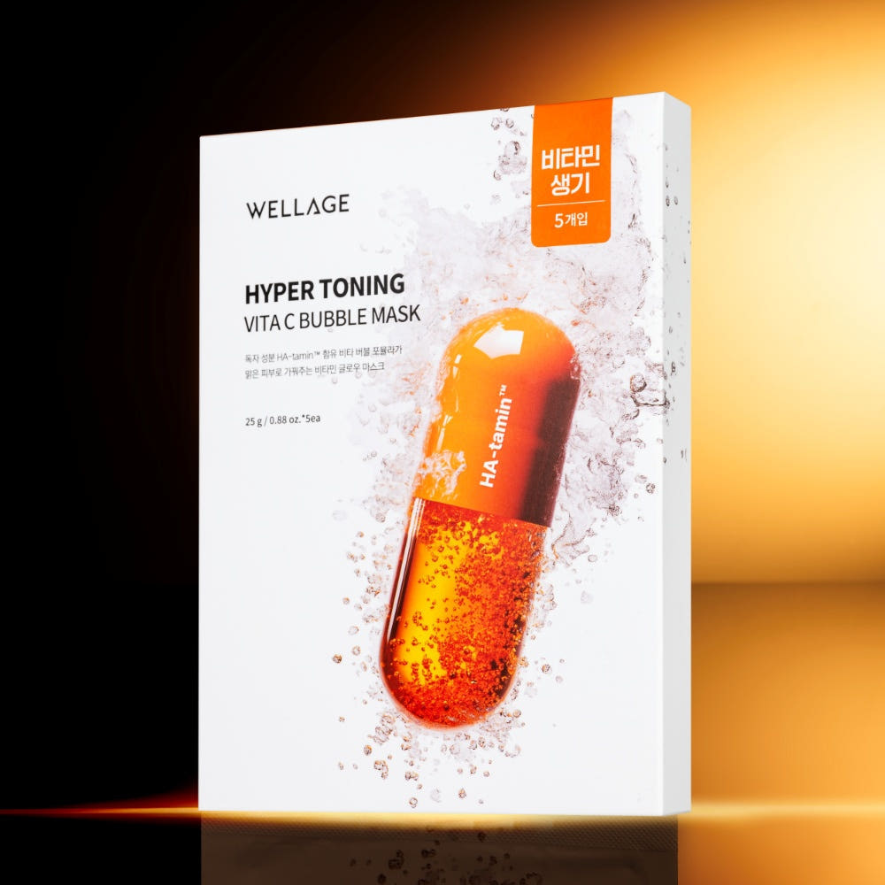 Wellage Hyper Toning Vita C Bubble Mask 25g x 5ea